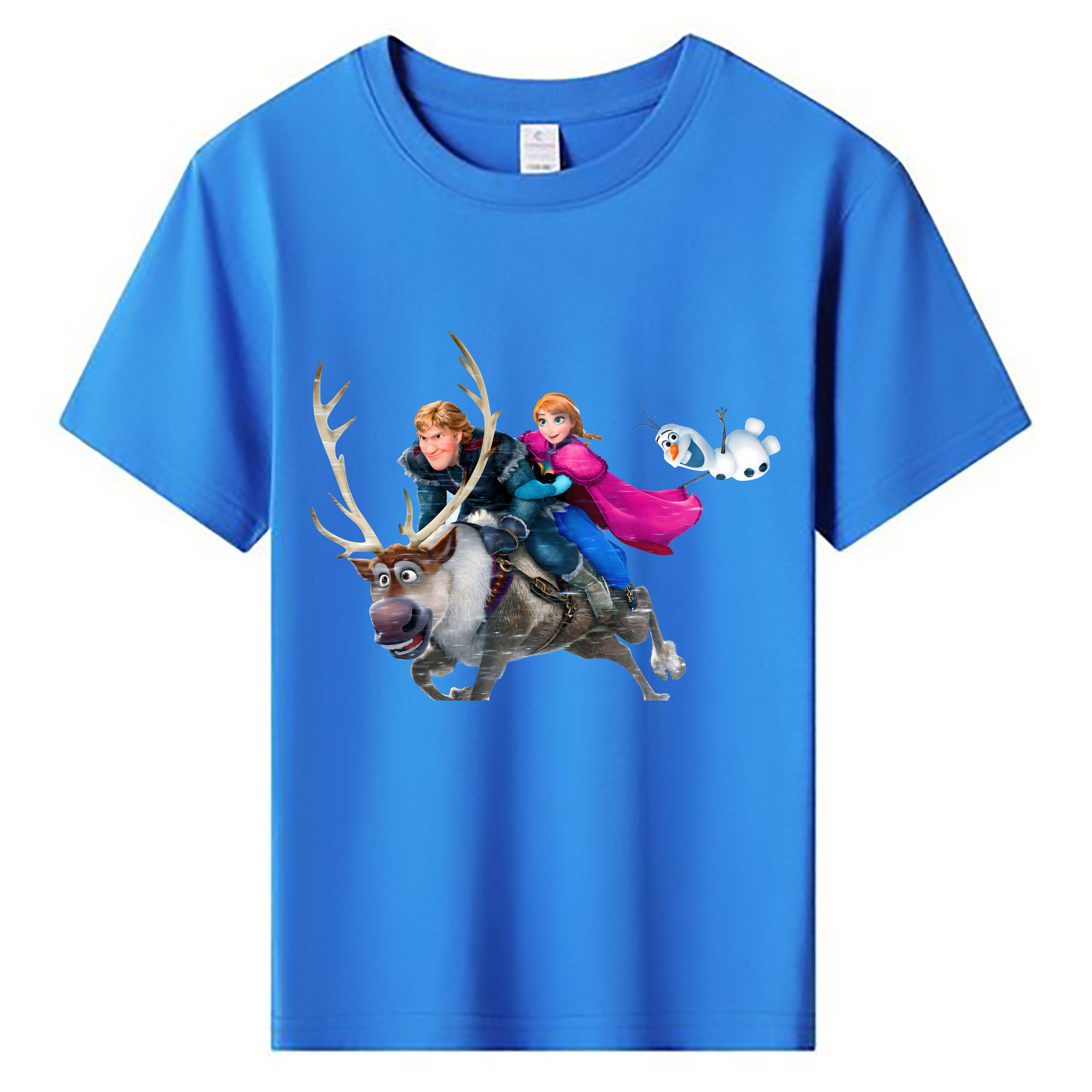 （画像用） アナと雪の女王 アンナ エルサ Frozen Anna Elsa 綿100％キッズTシャツ（フロントプリント）